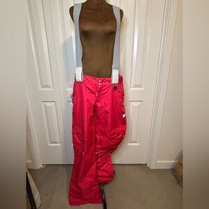DC Women’s Hot Pink Ekotek 5k Series Snow Pants with Suspenders Size Medium